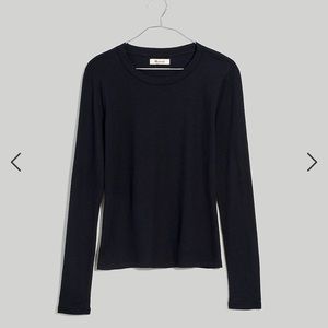 Brightside Finerib Crewneck Long-Sleeve Tee